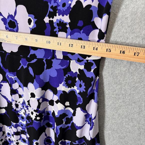 Michael Kors Dress Medium Thin Flowy Stretch Slinky Liquid Career Knit Retro Mod - Picture 7 of 12